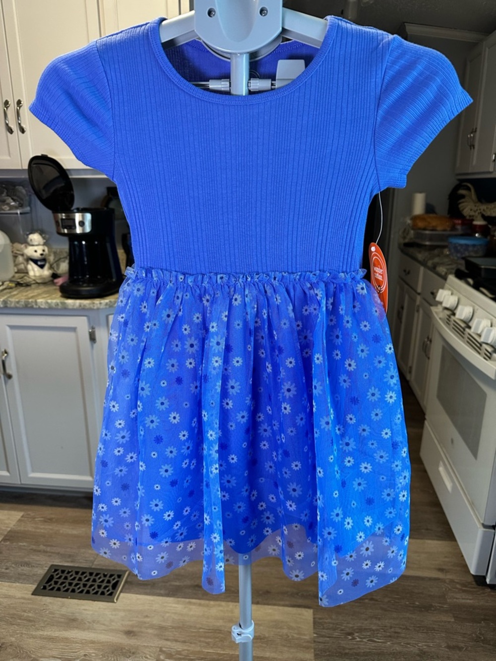 wonder nation Blue Floral Tulle Dress